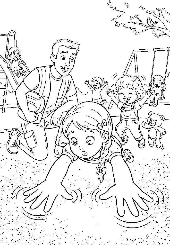 Colouring page 2 from My Daddy is a Civil Engineer