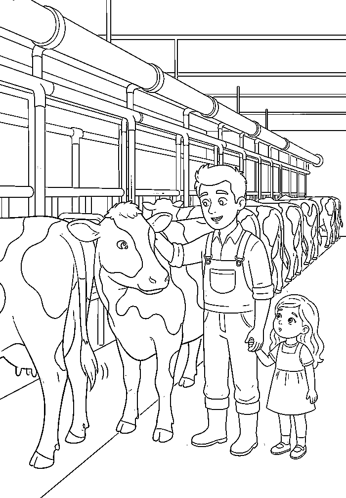Colouring page 1 from My Daddy is a Farmer