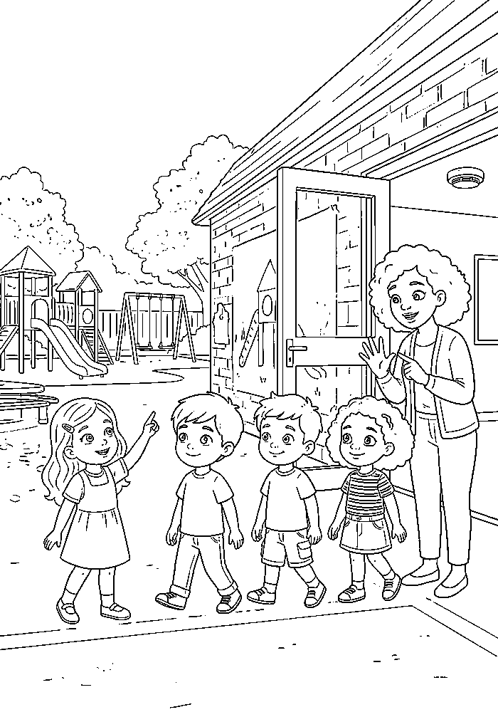 Colouring page 2 from My Daddy is a Firefighter