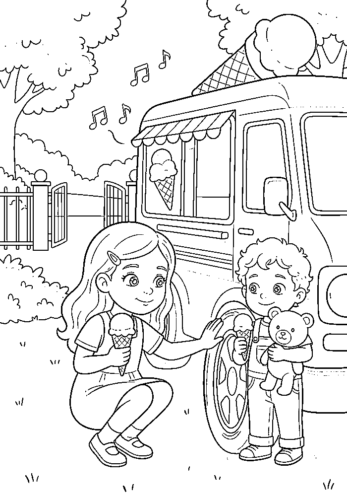 Colouring page 2 from My Daddy is a Mechanic