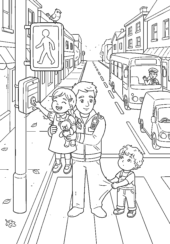 Colouring page 2 from My Daddy is a Police Officer