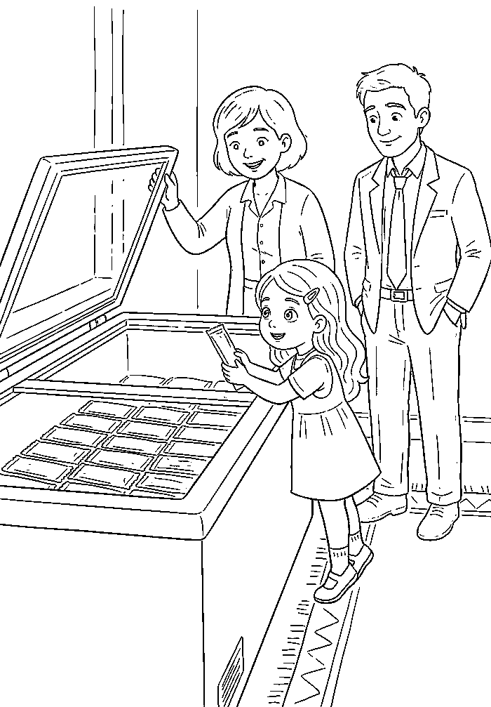 Colouring page 2 from My Daddy is a Sales Agent