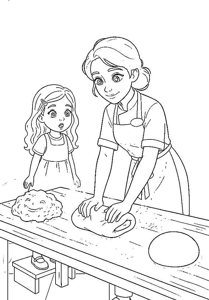 Colouring page 1 from My Mommy is a Baker