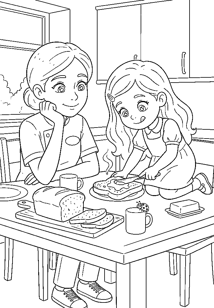 Colouring page 2 from My Mommy is a Baker