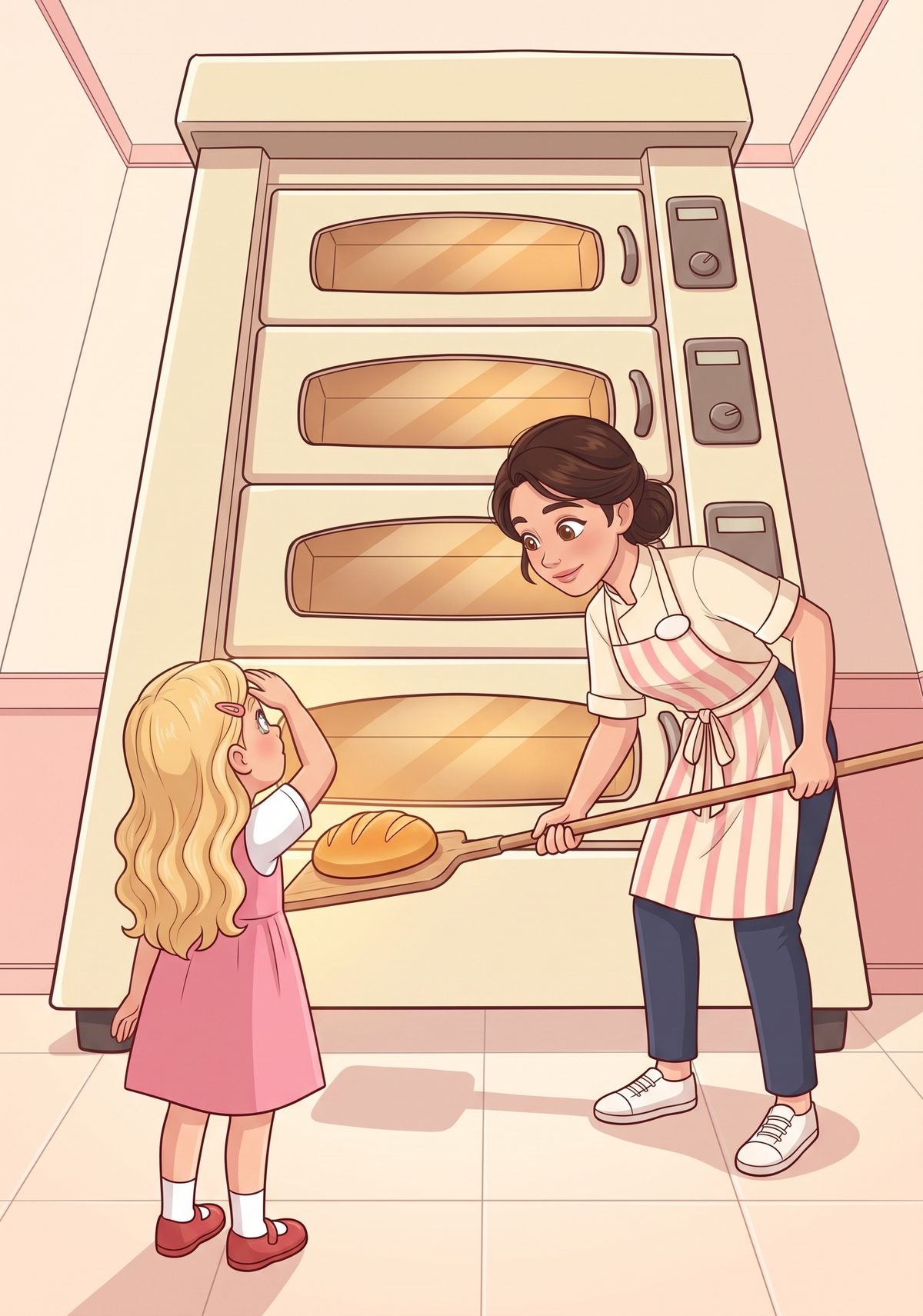 Then Mummy opened the oven. It was taller than Lea and warmer than a summer afternoon, with shelf after shelf inside...