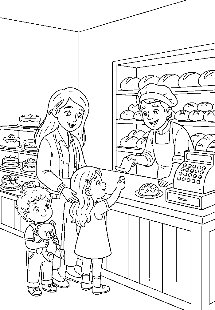 Colouring page 2 from My Mommy is a Bookkeeper