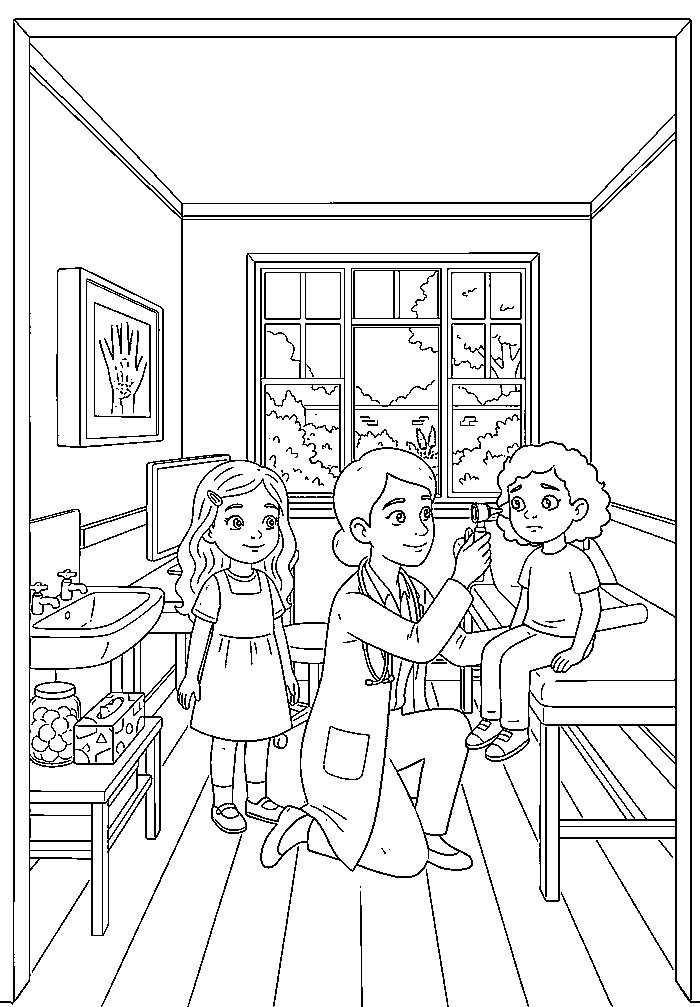 Colouring page 1 from My Mommy is a Doctor