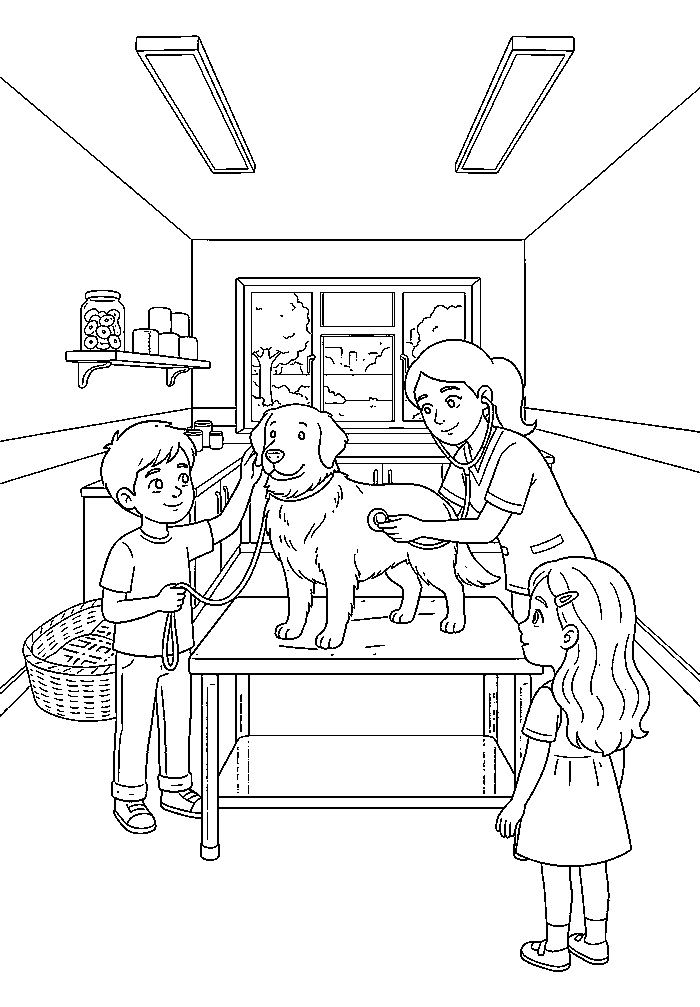 Colouring page 1 from My Mommy is a Vet
