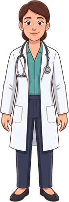 Lea's doctor at work