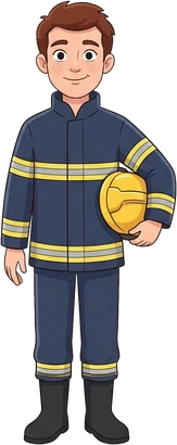 Lea's firefighter at work