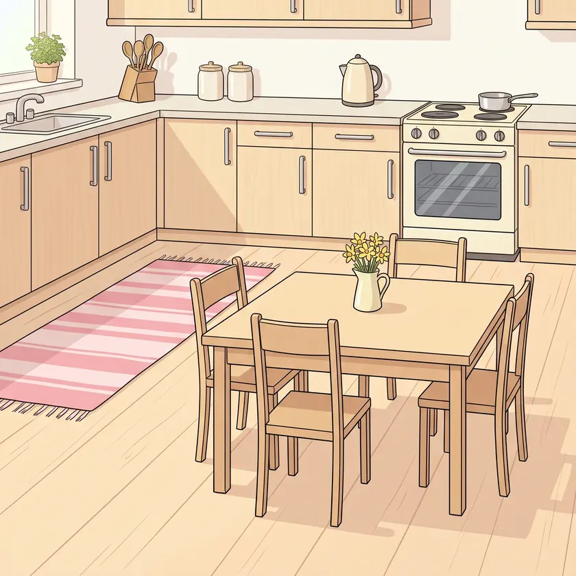 The kitchen in Lea's house